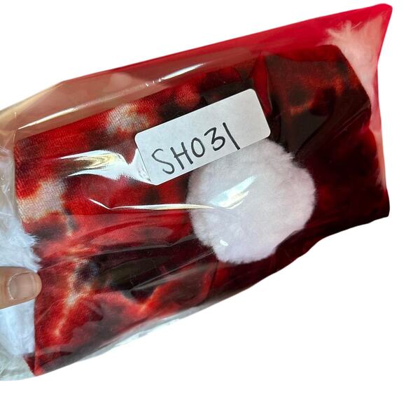 Handcrafted Santa Hat Tie Dye Hand Sewn Christmas Holiday Party Wear - Picture 7 of 7